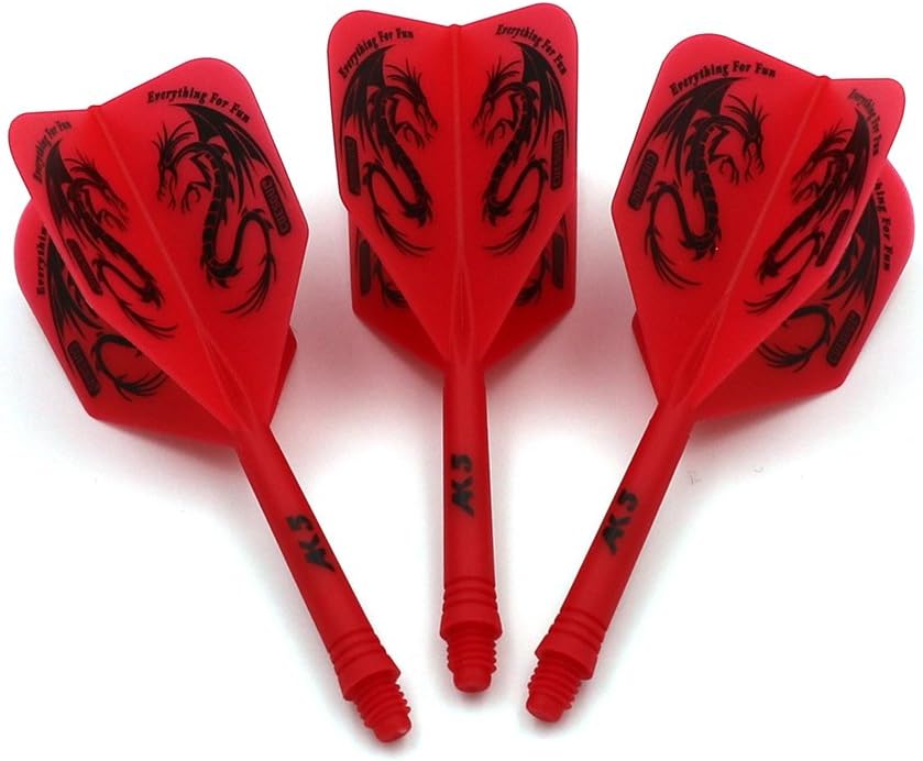 Dart Flights Red with Pattern Design