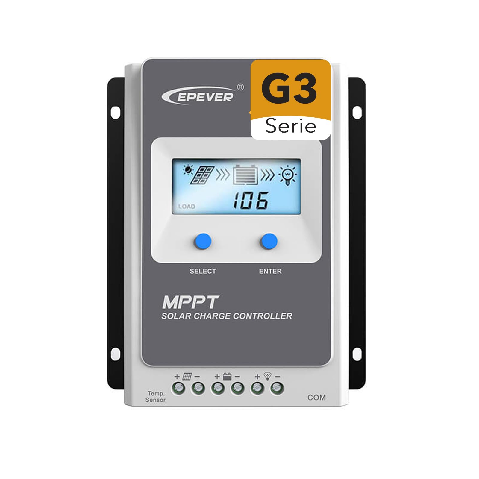 EPEVER® MPPT Tracer-AN G3 – Tracer3210AN G3 Regulator Ładowania, 30A, 12/24VDC auto work, PV 100V, Wyświetlacz LCD, Wspólne uziemienie ujemne