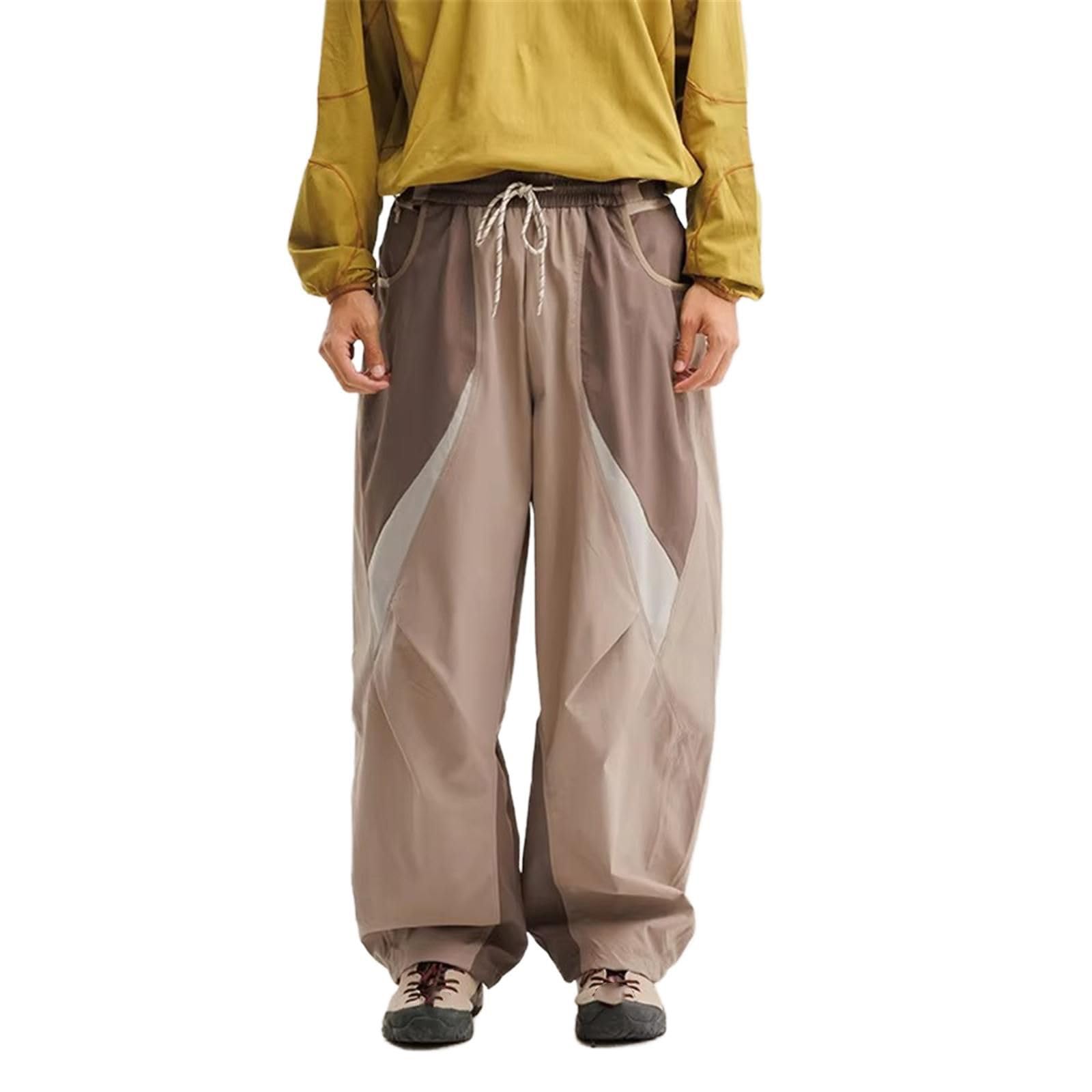 Pantalones de Carga de Pierna Ancha para Hombre, Pantalones Unisex Informales callejeros Ligeros