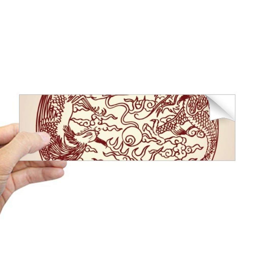 Sticker dragon chinois pour fenêtre et carnet créatif Phoenix Fly