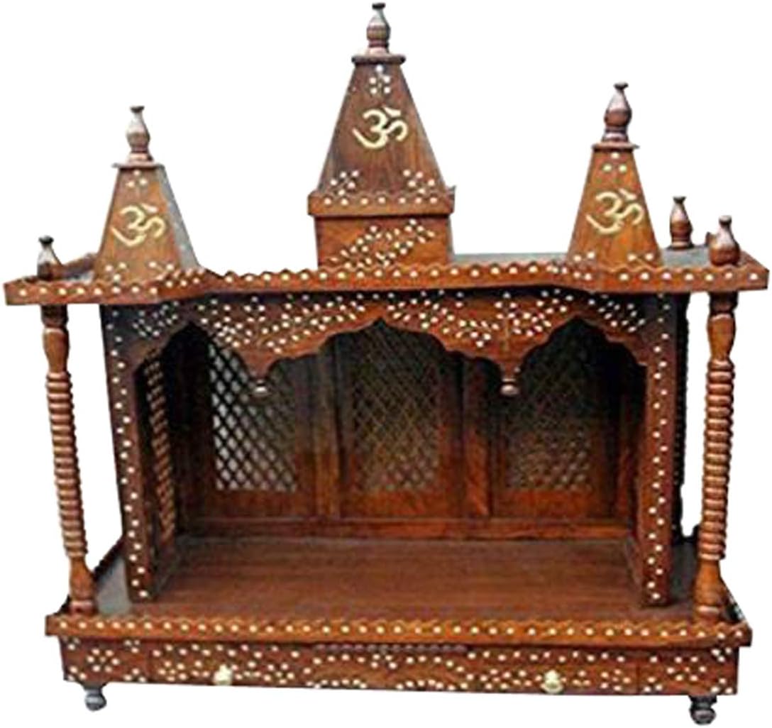Makan Wooden Temple/Home Temple/puja mandir/Wooden Temple/Temple for Home/puja ghar/Temple/Pooja Mandir/Temple for Home/Office Temple/Navratre/Diwali Festive Season Gifts and puja