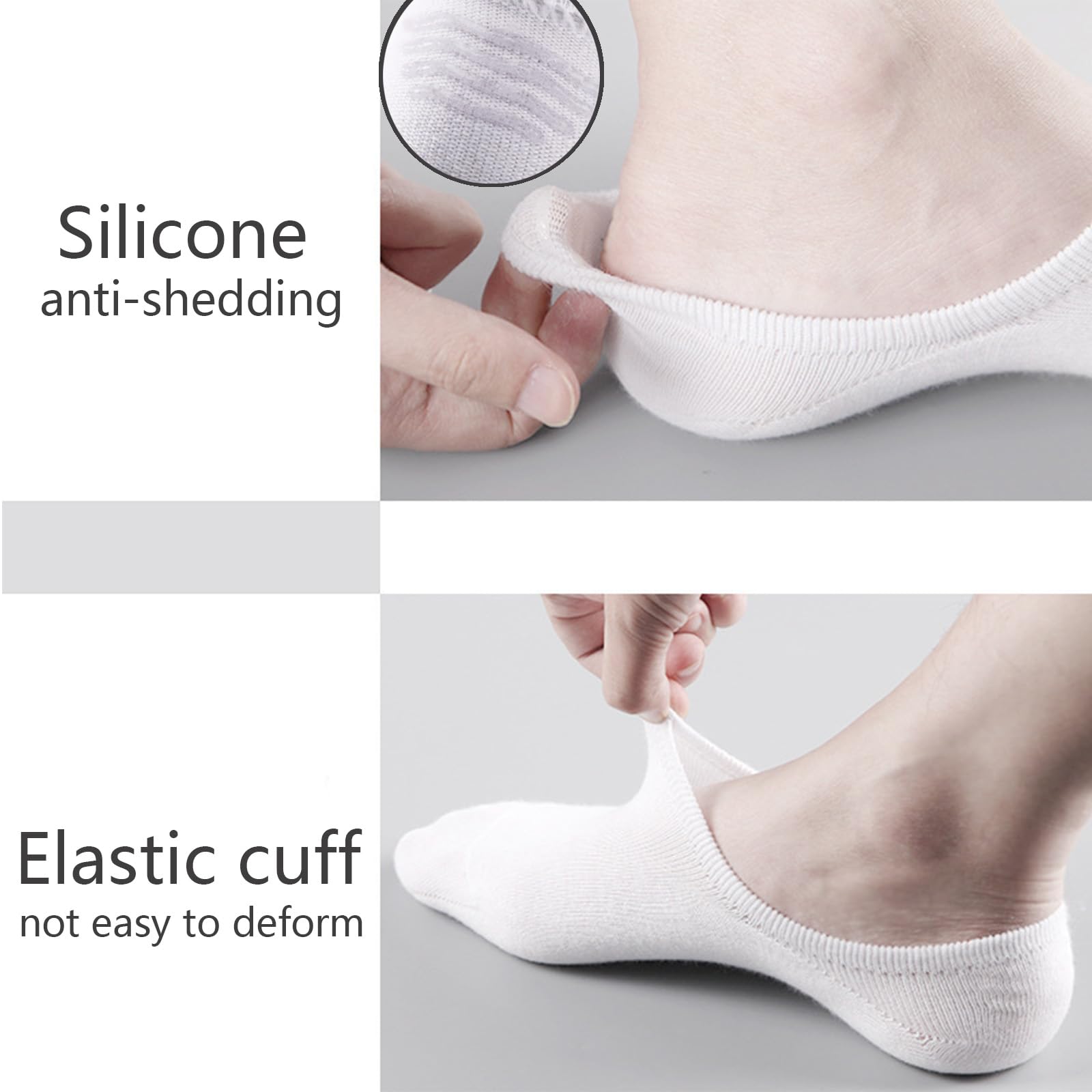 flintronic Krótkie Skarpetki Unisex, Krótkie Skarpetki Running Bawełna, Sportowe, Bieganie, Jazda Na Rowerze, Trekking, Niewidzialne Oddychające, Wygodne i Toaleta