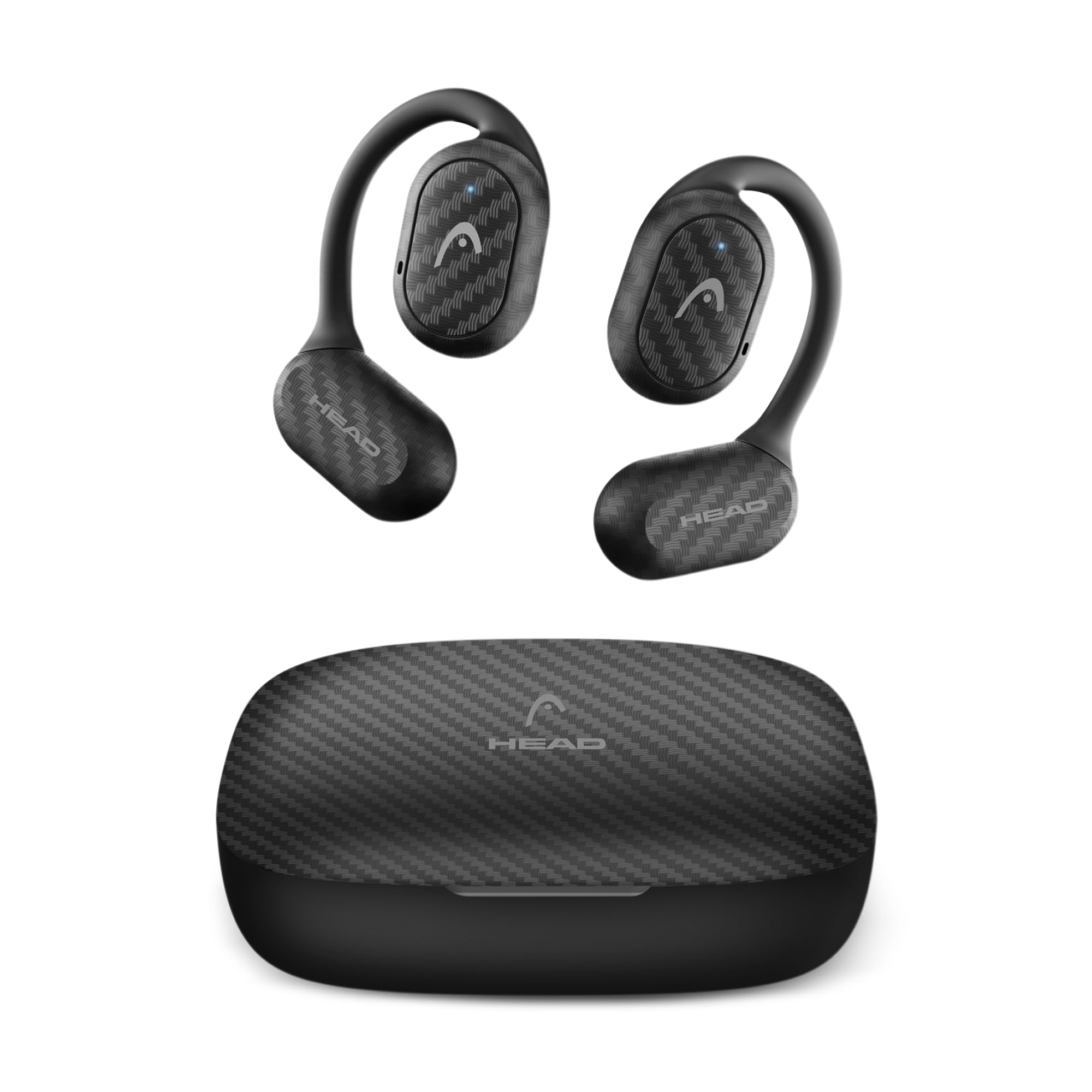 HEAD Auriculares Inalámbricos Deportivos con 6h de Reproducción - Diseño Open Ear para Running - Cascos Resistentes al Sudor para Correr