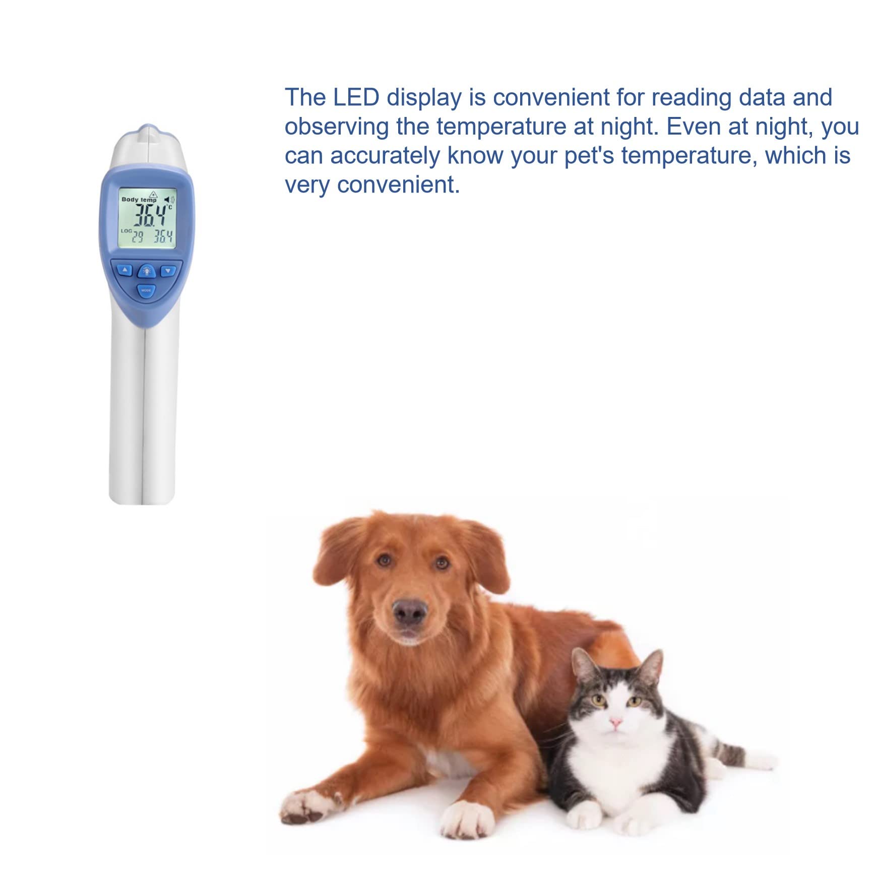 KUIDAMOS Tiertemperaturmessung Tierthermometer für Schweine Schafe Hund Tiere Tierische Produkte
