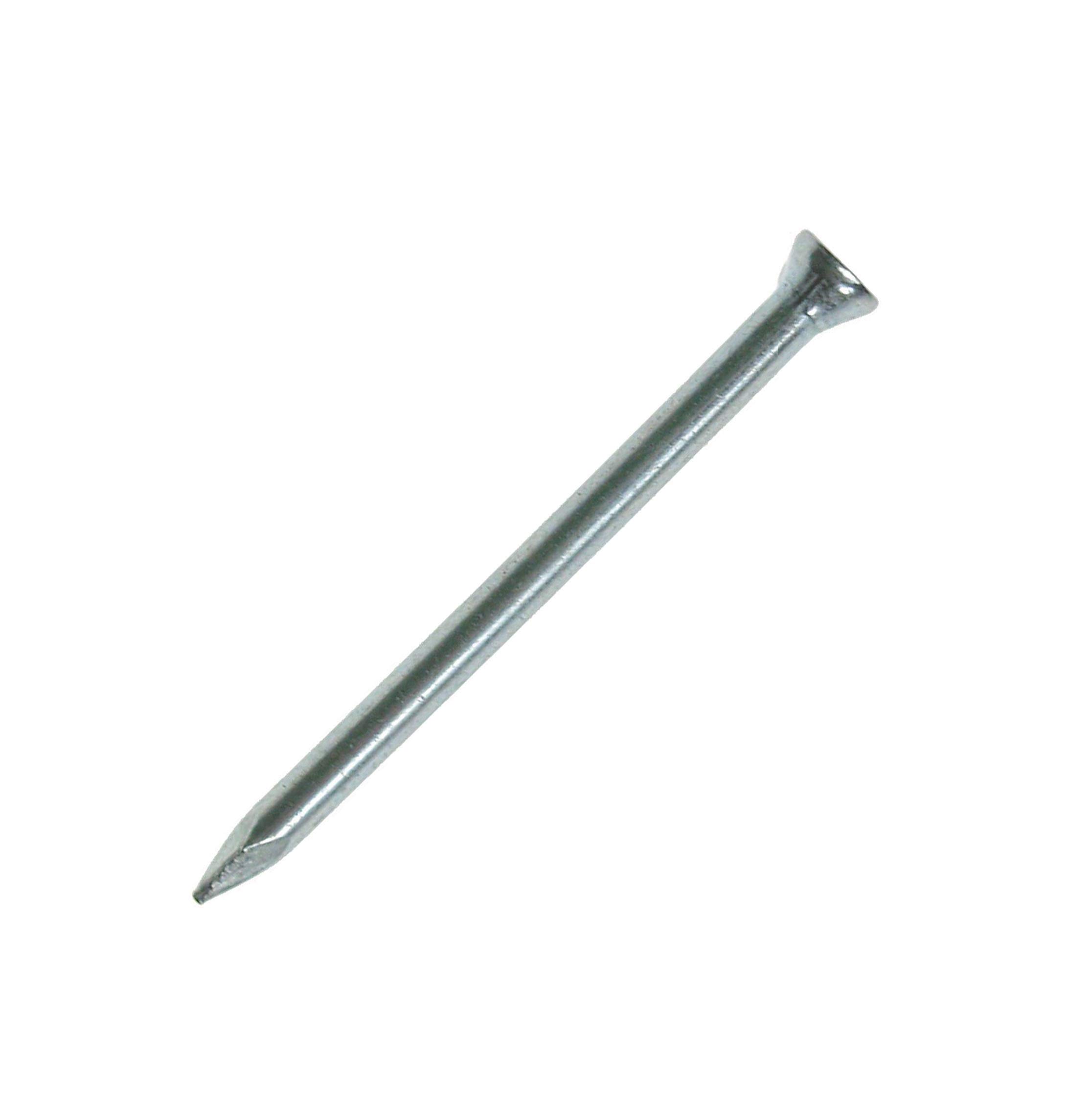 Just The Job Supplies Silver Masonry Hardened Wall Nails ~ Zinc Flat Head Concrete Tack 25 To 100Mm Masonary (10, 25 X 2.5Mm)