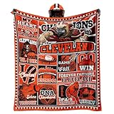 KETBLNB Football Stuff for Cleveland, Football Fans Gifts for Cleveland, Blankets and Throws 60'x50', All Season Bedding Comforter