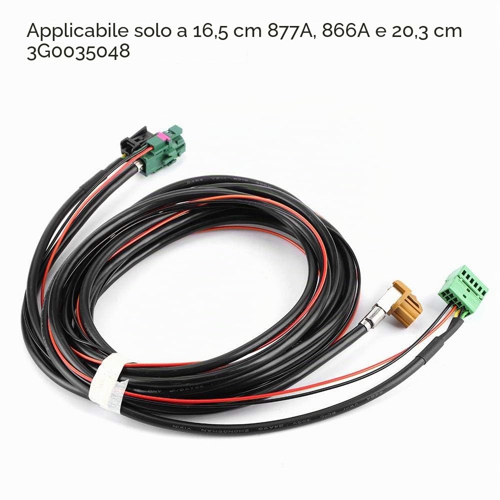 Prese per Cablaggio USB AUX Interruttore Adattatore Fascio connettore MIB Carplay MQB telefono 5G0 035222 E 5Q0 035724 Adatto per