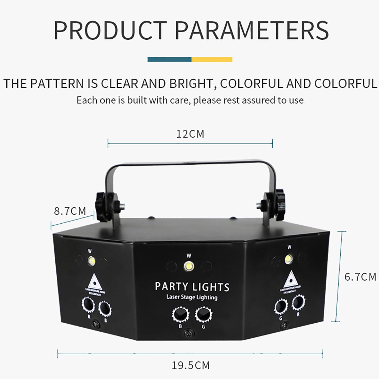 9 Eye RGB Proyector De Luz De Haz De Discoteca, Luz Estroboscópica Remota DMX, 4 Modos Ajustables, Luz De La Cabeza En Movimiento, para Accesorios para Fiestas