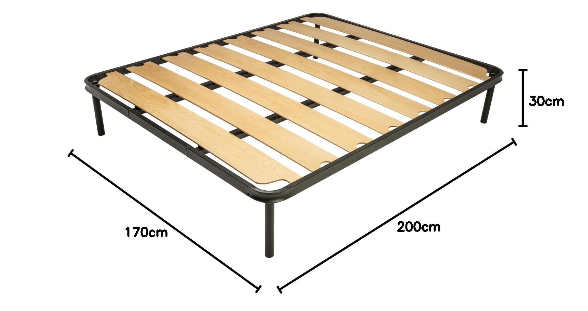 UNICA D.L. 170x200 - Rete matrimoniale con doghe in legno larghe, silenziosa e stabile, ideale per chi cerca comfort e praticità nel tempo