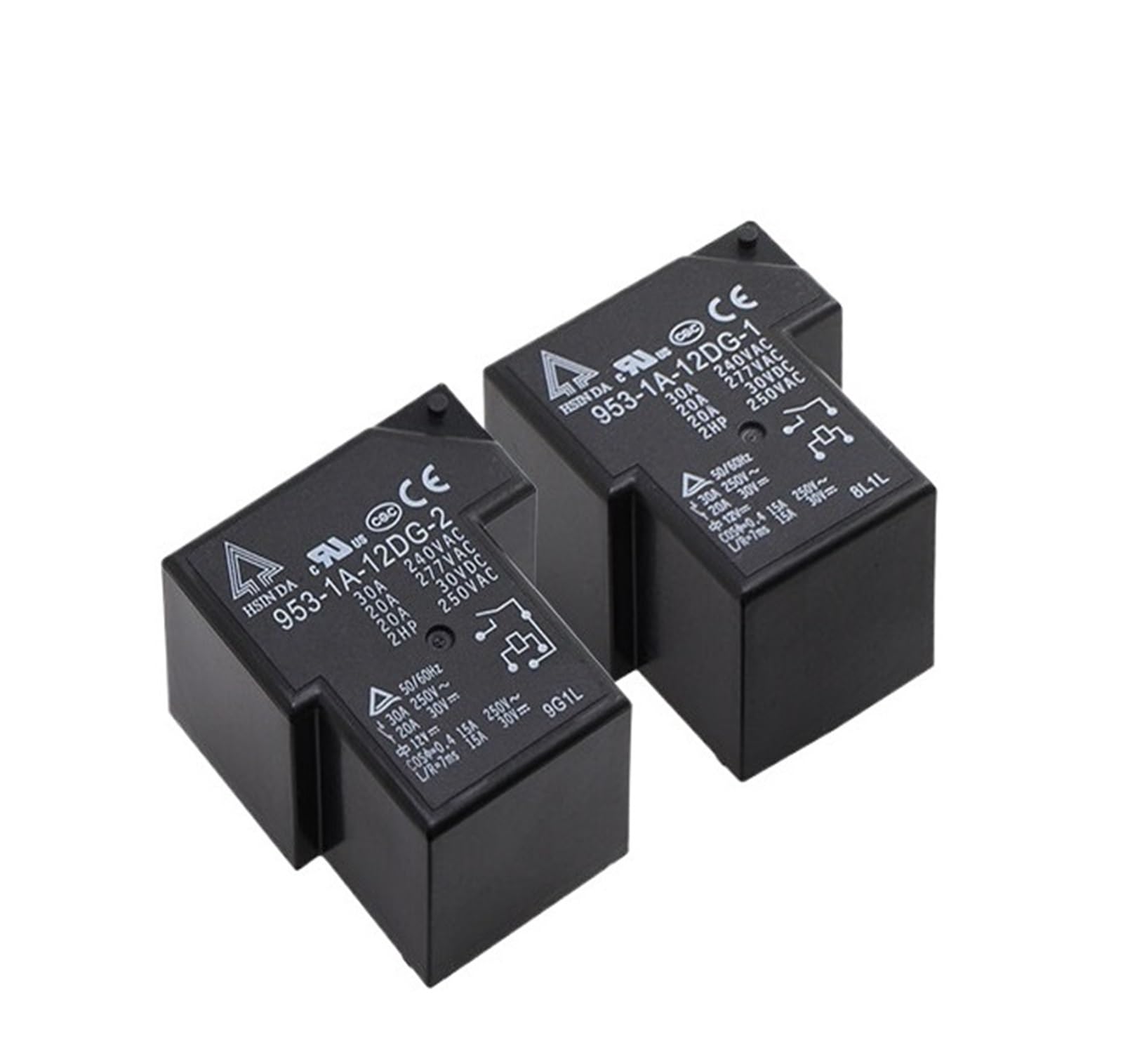 Relais 953 1A 12DG 1 à 4 broches 12V 30A ouvert pour circuit