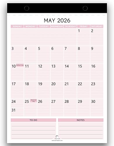 Miniatura 5 de Strive Zen - Calendarios de refrigerador 2026-2027, almohadilla magnética para refrigerador, planificador, tamaño A5, perfecto para programación