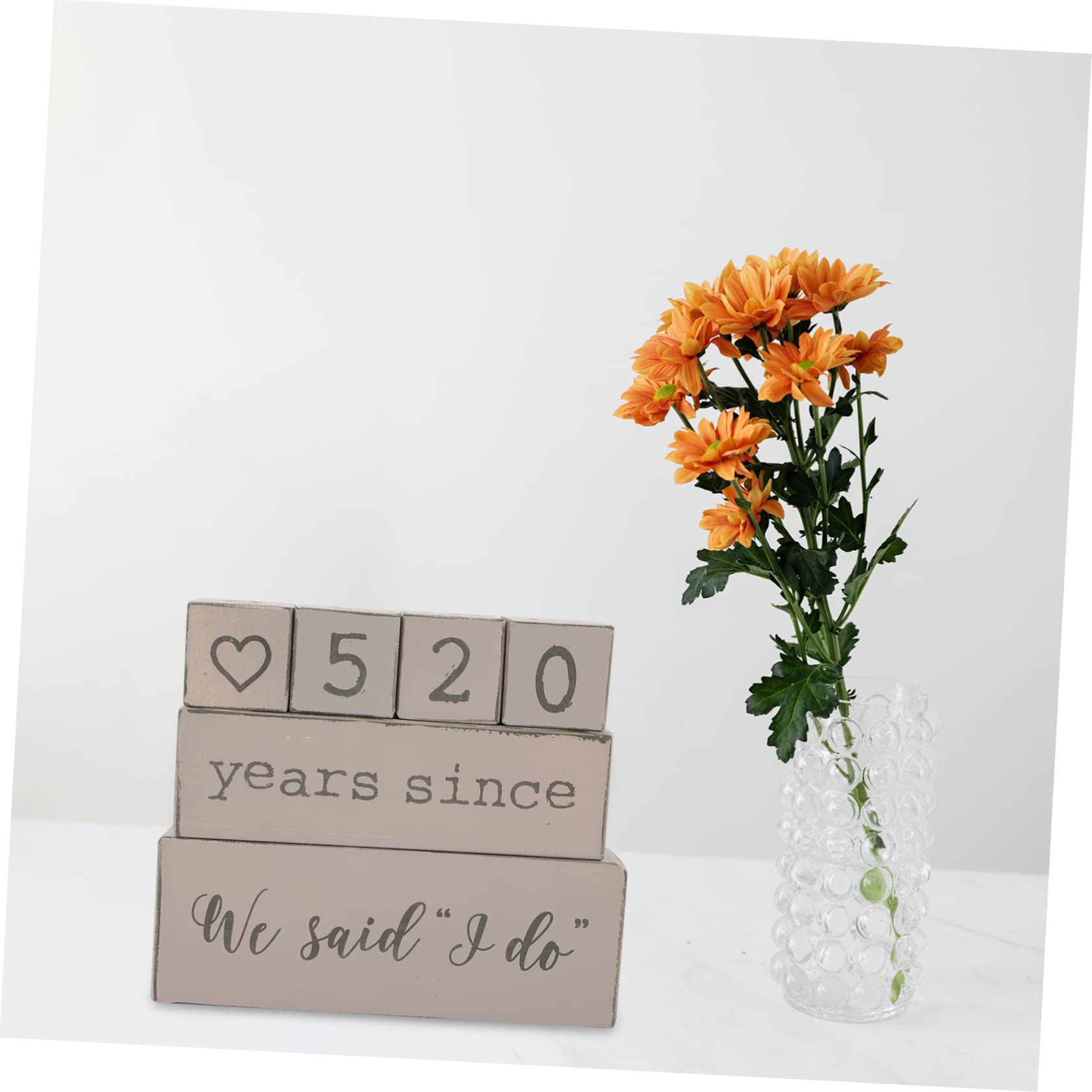 SHOWERORO Blocchi Di Legno Per Matrimonio Calendario Giornaliero Per Evento Speciale Regali Di Fidanzamento
