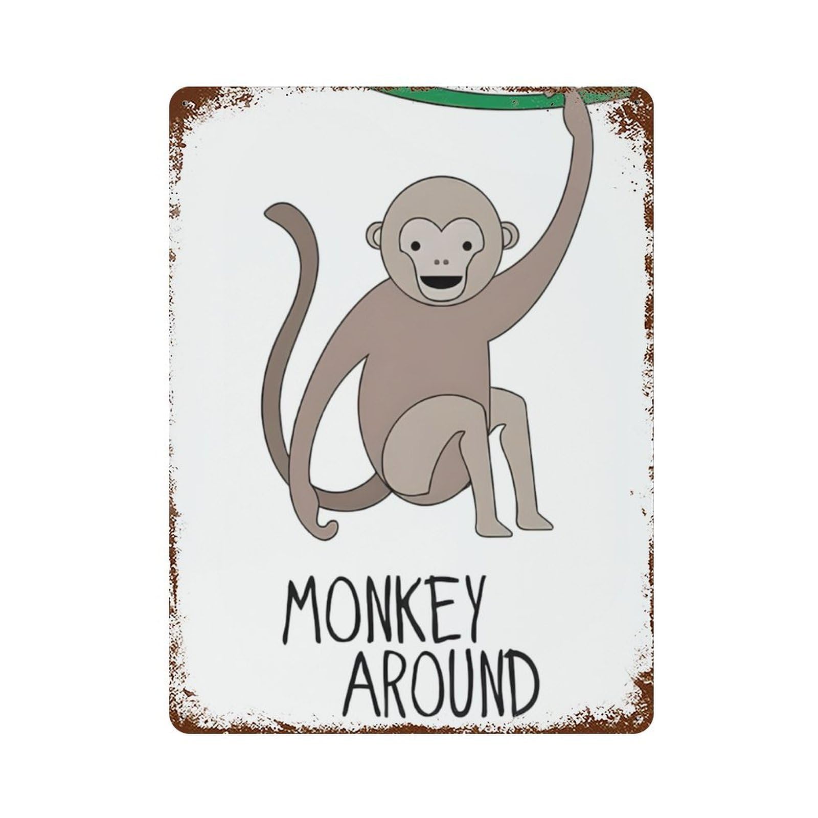 xiaoxiaoshen Monkey Forest Animals Wall Decor Art Metal Tin Poster Modern Home Decor Art Home Bar Shop Decorations Vintage Sign 40x30cm