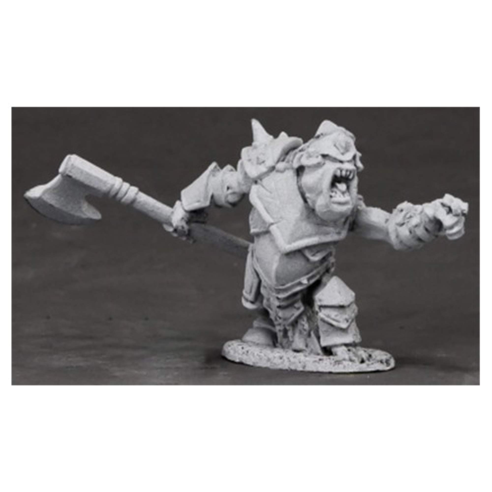 Reaper Miniatures Armored Goblin Boss – Unpainted Metal Fantasy Figure, 25mm Heroic Scale For RPG & Wargaming