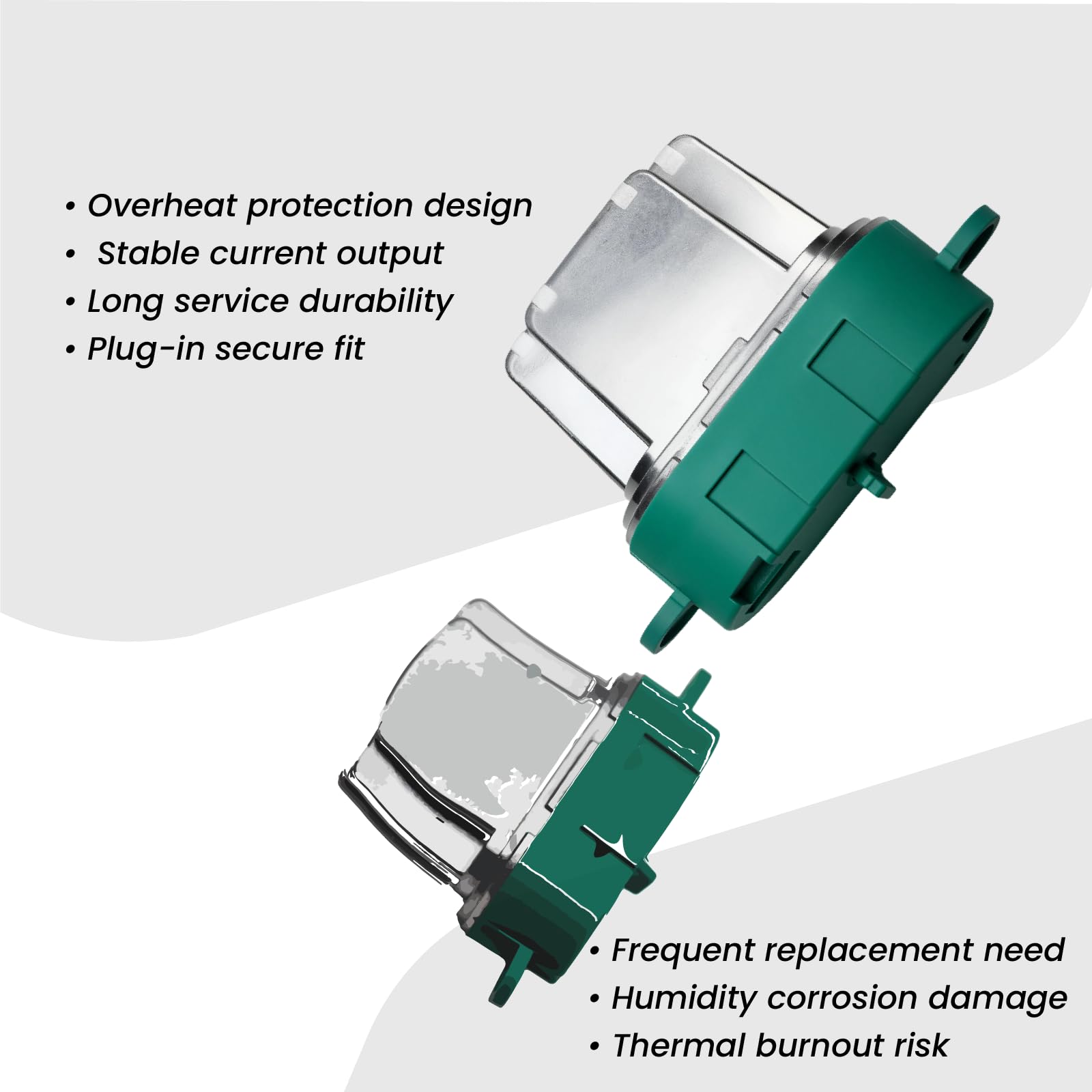 2 Stück Heizgebläse Motorwiderstand für Espace IV 2002-2022 Blower Widerstand Heizung Gebläse Motor Ventilator Motorwiderstand 52492000 7701207453