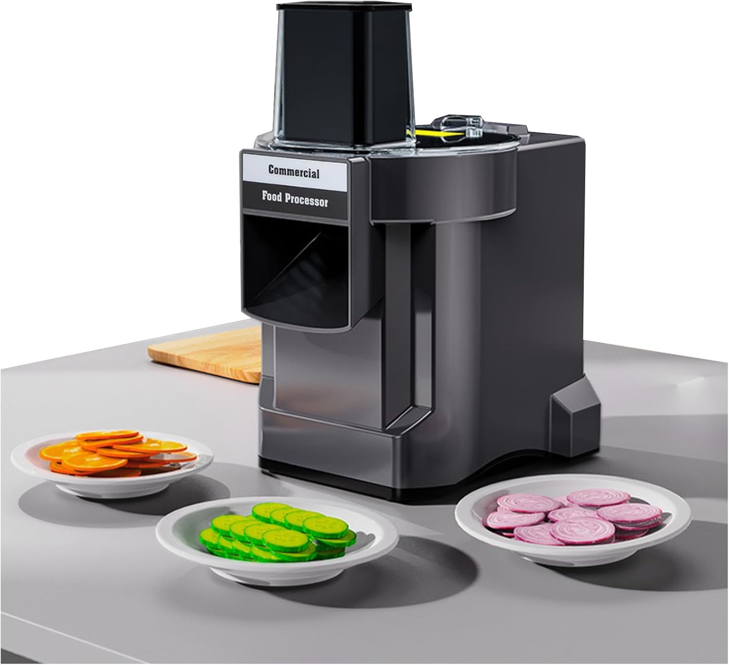 Commercial Onion Chopper & Vegetable Dicer Machine, Multi-Functional Food Cutter for Slicing (2.5mm), Shredding (2.5mm), Dicing (9mm), Black Kitchen Essential