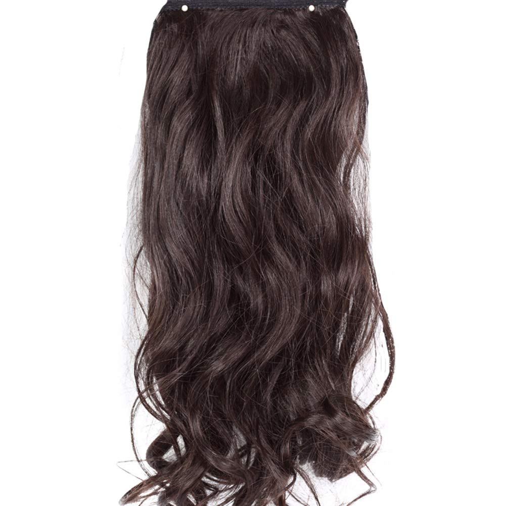 Human Hair Pony Tail Extension 100g Clip in Body Wavy Ponytail Hairpiece Wrap Around One Piece Wiglet by Remeehi 22 Inch 30# Auburn Brown