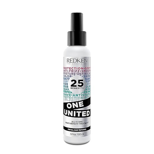 Redken One United, Leave-in Multibenefícios, Fórmula Livre de Sulfatos e Parabenos, Tratamento com Proteção Térmica até 230°C para Todos os Tipos de Cabelos