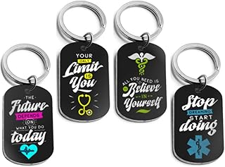 Inkstone Medical Inspirational Keychains for Healthcare Workers Nurses Doctors Paramedics EMT