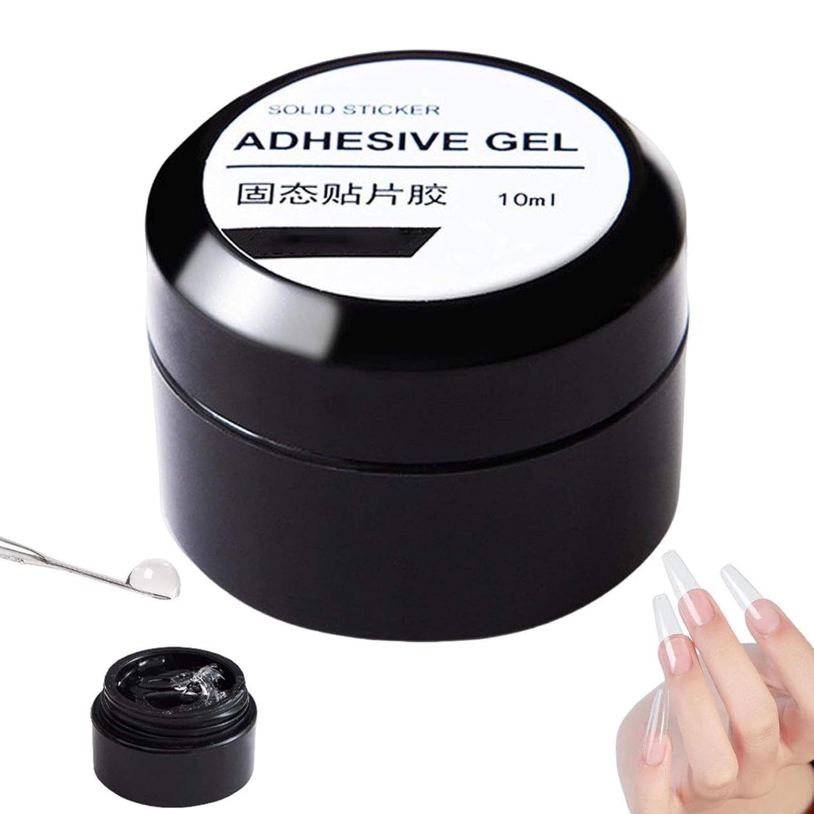 Solid Nail Glue Gel | Long-Lasting Strong Adhesion Nail Tips Solid Hard Gel - Soft Gel Nail Tips Solid Hard Gel, Strong Acrylic Nail Tips Solid Gel