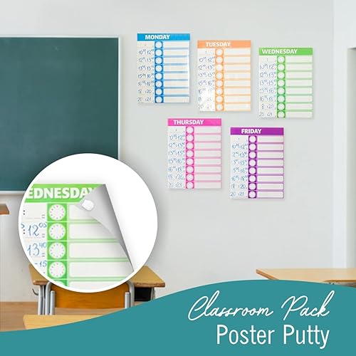 Miniatura 4 de Tacha adhesiva masilla para pósteres masilla de pared de color blanco tachuelas adhesivas para colgar en la pared masilla de montaje jumbo para aula