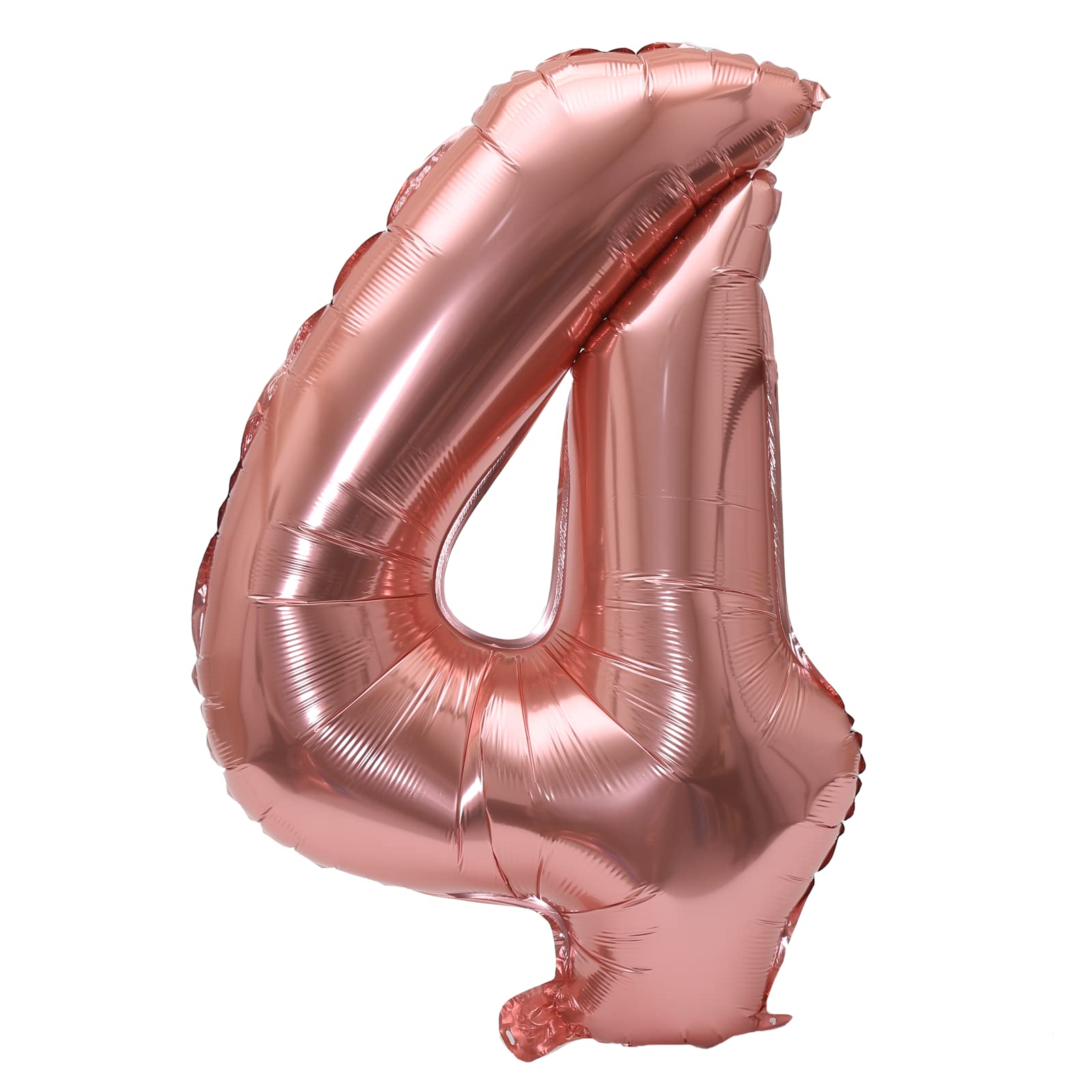 YPSelected 32 Inch Large Foil Helium Number Balloon Birthday Wedding Party 0-9 (Rose Gold, 4)