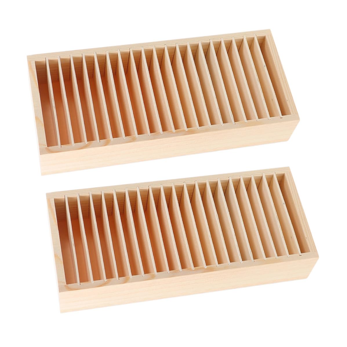 Boîte en Bois Beige Premium KICHOUSE à Compartiments Multiples