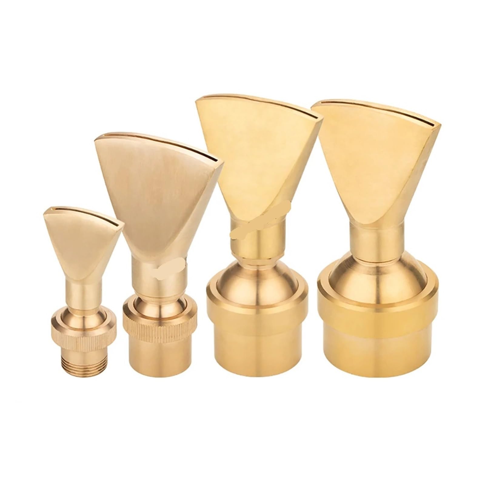 Dysza fontannowa z mosiądzu ze stali nierdzewnej | Wiele rozmiarów fontanny ogrodowej do stawu krajobrazowego: w kształcie wachlarza(3l4 inch (Brass))