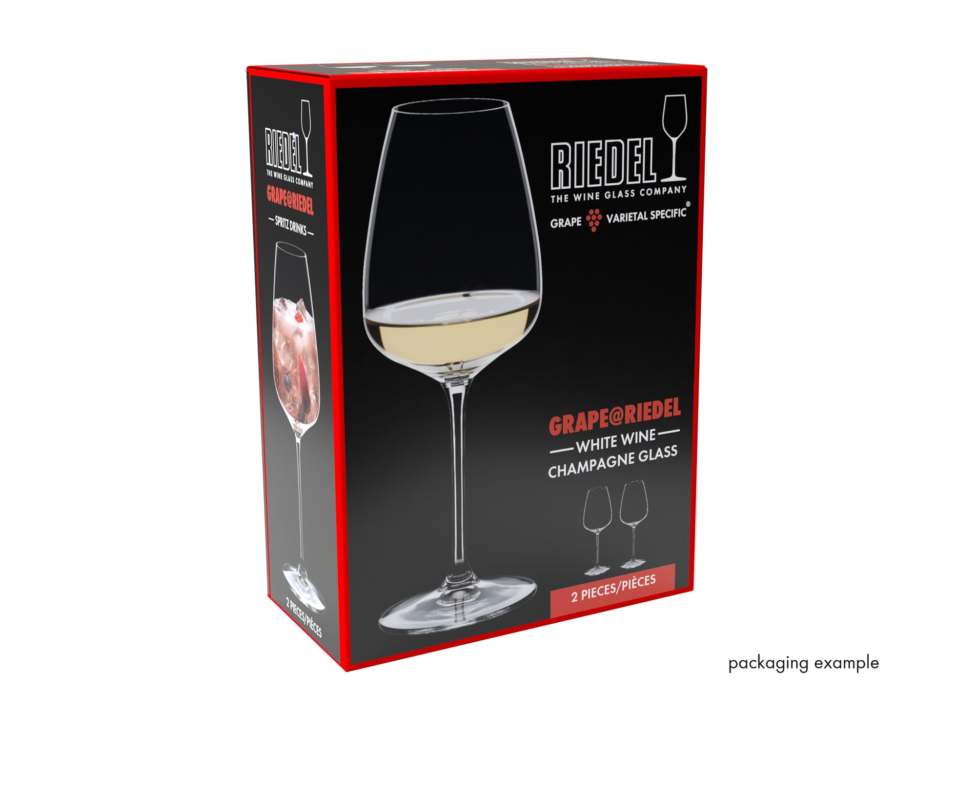 Riedel Copas de vino blanco y champán, 550 ml (paquete de 2) | Vasos de cristal fino de 550 ml para vino blanco, champán y spritz, hechos a máquina, aptos para lavavajillas