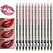 Proteove Lip Liner Set - 12 Colors Lip Pencils & Black Eyeliner Duo w/Free Pencil Sharpeners, Highly-pigmented Designed are Perfect for Shaping, Lining or Filling in the Lips for a Fuller Look