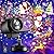 Halloween Projector Lights Outdoor, Brightness Increase HD 2-in-1 Ocean Wave Snowflake LED Holiday Projector Lights Indoor 96 Patterns, Memory Function Waterproof 12 Slides for Party Garden Landscape