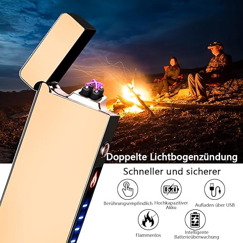 Miniatura 6 de Encendedor de plasma recargable, encendedor eléctrico de arco, encendedores geniales, encendedor de velas, encendedor de camping, encendedor a