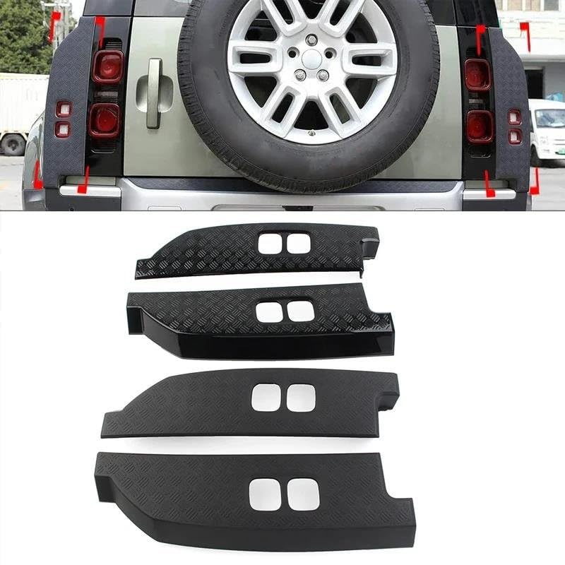 Logement feu arrière pour Defender protège des rayures coque noir brillant - 4