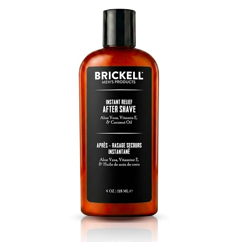 Bálsamo pós-barba Brickell Men's Products com aloe vera, vitamina E e ácido hialurônico, fragrância, 120 mL