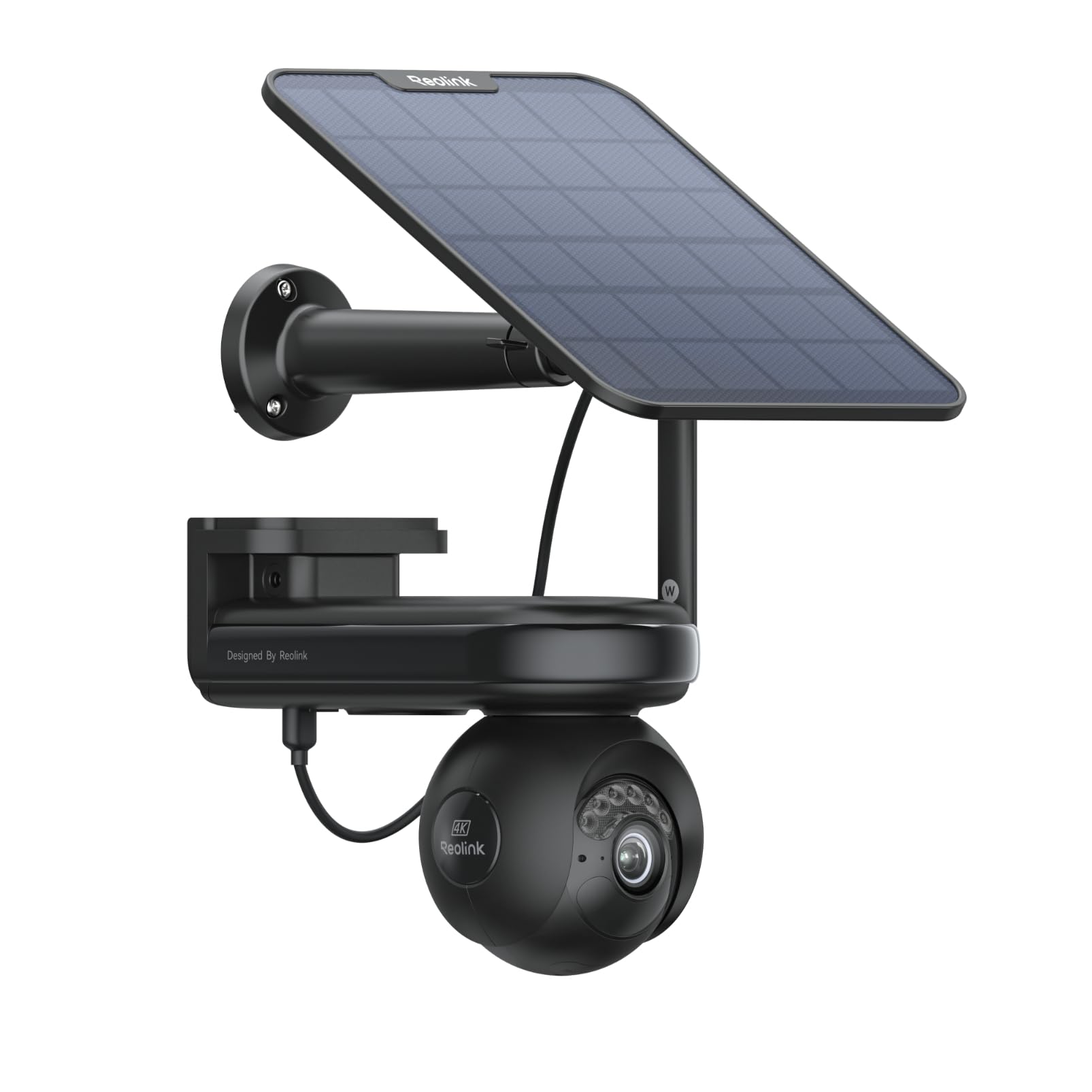 Reolink 4K Solar Überwachungskamera Aussen Akku, 500 Tage Akkulaufzeit, Auto-Tracking, 360° Schwenken und Neigen, ColorX-Nachtsicht, Dual-Band Wi-Fi 6, KI-Erkennung, Altas PT Ultra Schwarz+Solarpanel