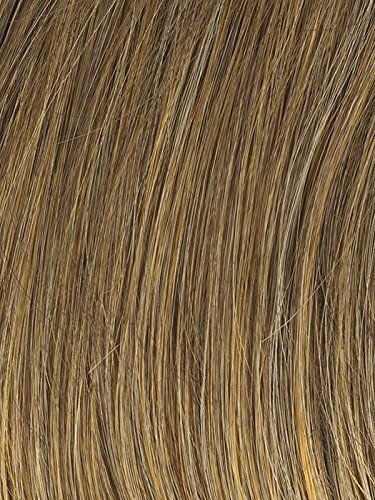 Simply Flawless Wig Color GL14-16 HONEY TOAST - Gabor Wigs Petite Cap 11" Long Sleek Layered Templae Sheer Lace Front Monofilament Part Bundle with Comb, MaxWigs Hairloss Booklet