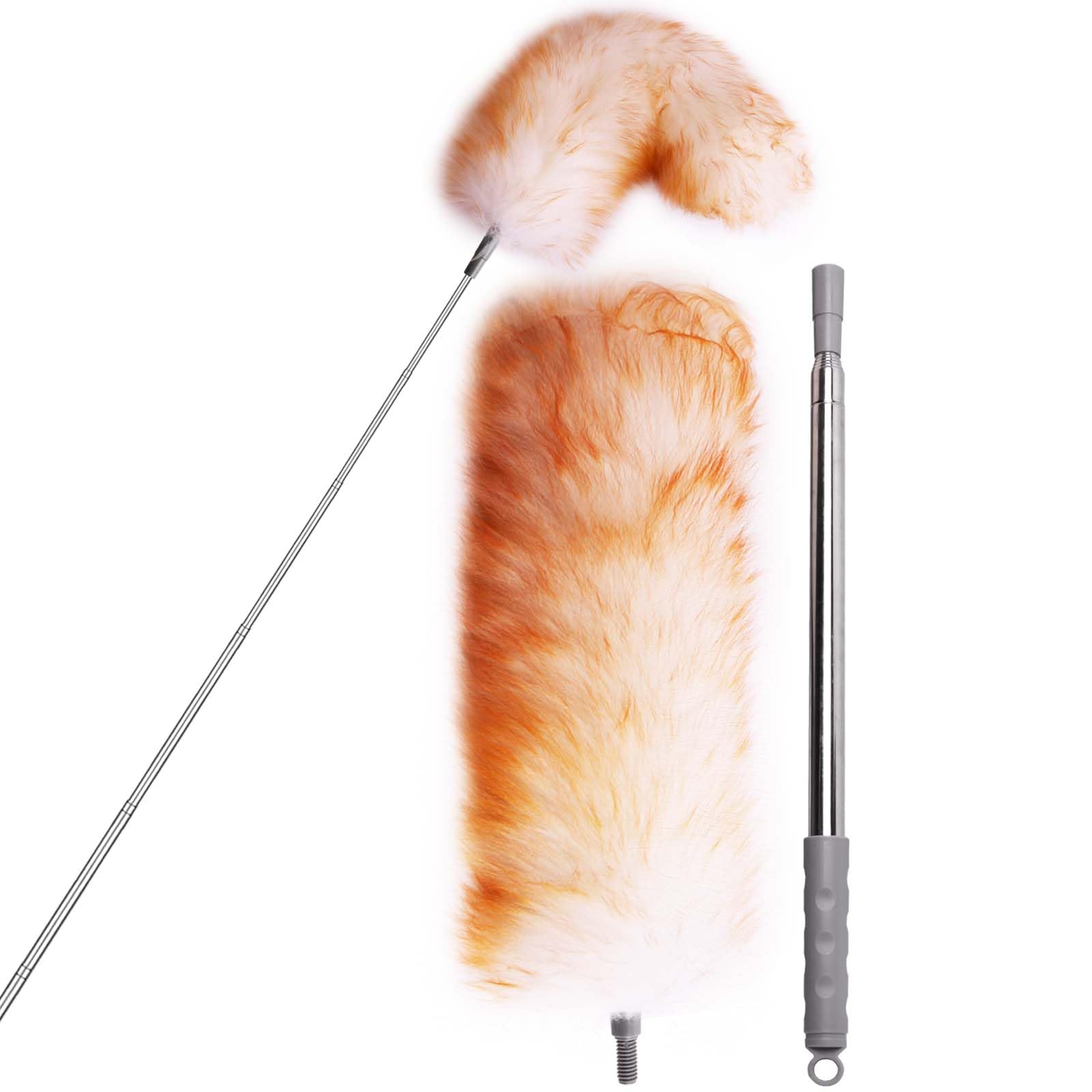 BafezozeBafezoze Lambswool Duster with Extension Pole, Ceiling Fan Cleaner Duster Long Handle for Cleaning High Ceiling