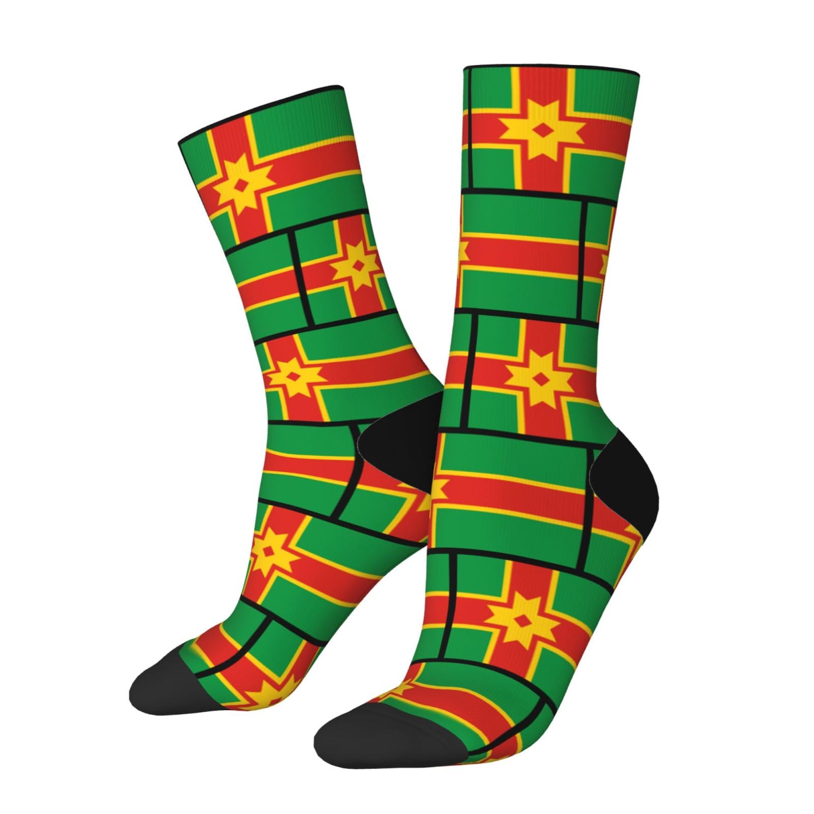 SIYTUAU Flag of Likhoslavlsky rayon (Tver oblast) Socks For Women Men Cushion Athletic Crew Socks Casual Wicking Socks