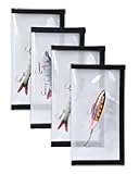 UCEC 4PCS 4L Fishing Lure Wraps for Fishing Rod, Fishing Lures Cover for rod, Fishing Hook Protector Hook Covers for Fishing Lures Wraps, Keeps Fishing Safe, Bait Storag, 7.87
