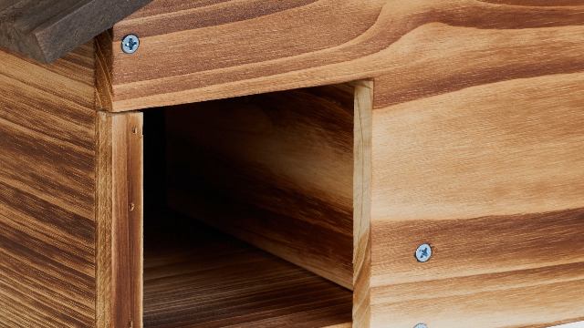 Casetta Per Ricci In Legno - Rifugio Invernale 2 Camere, Anti-Predatori, 46x33.5x24cm