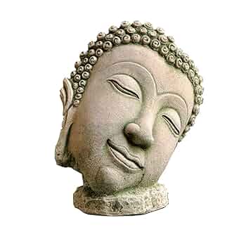 Amazon.co.jp: 仏頭の彫刻、彫刻タイの仏のバストストーンアート