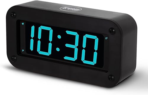 Reloj digital con pilas, reloj despertador con pantalla LED para dormitorio, incluye cable de CC, brillo ajustable, repetición, 1224 horas