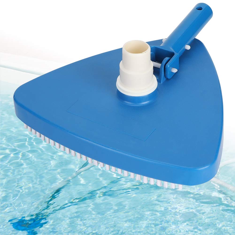 Gavigain Pool Brush,Portable Weighted Triangular Shape Swimming Pool Vacuum Head Brush Cleanings Tool Accessories