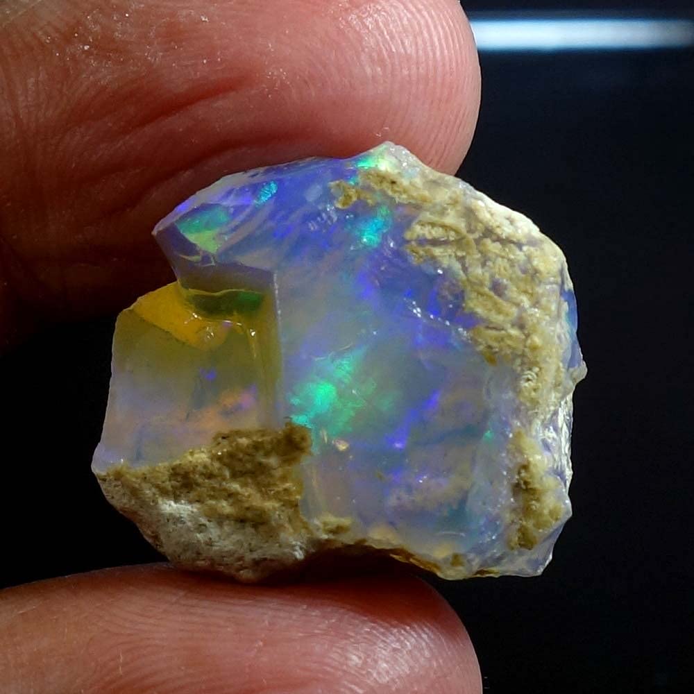 Duggu 26.15 cts Ultra Fire Opal Rough Gemstone, Raw Crystals Gemstone, Ethiopian Opal Rock, Jewelry Making Supplies, Chakra Healing, Energy Stone, Reiki, Yoga, Meditation, AJ20