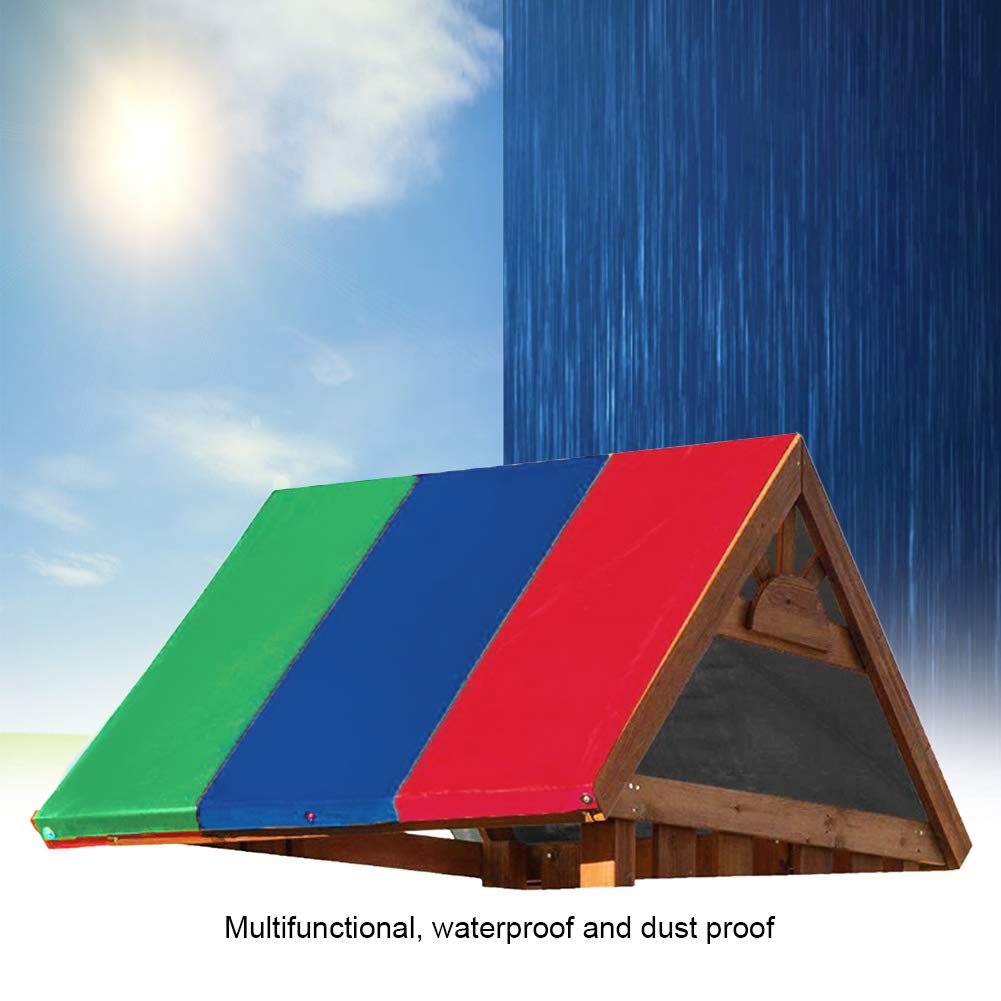 Gsycle Swing Set Replacement tarp, Canopy tarp Swing Canopy Replacement Patio Swing Canopy Replacement Outdoor Playhouse Cover 132x226cm(#C)