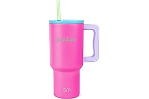 Personalized Tumbler with Handle and Straw: 30 oz Insulated Stainless Steel Cup