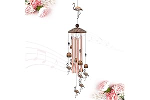 Flamingo-Themed Copper Wind Chime: A Captivating Outdoor Decor