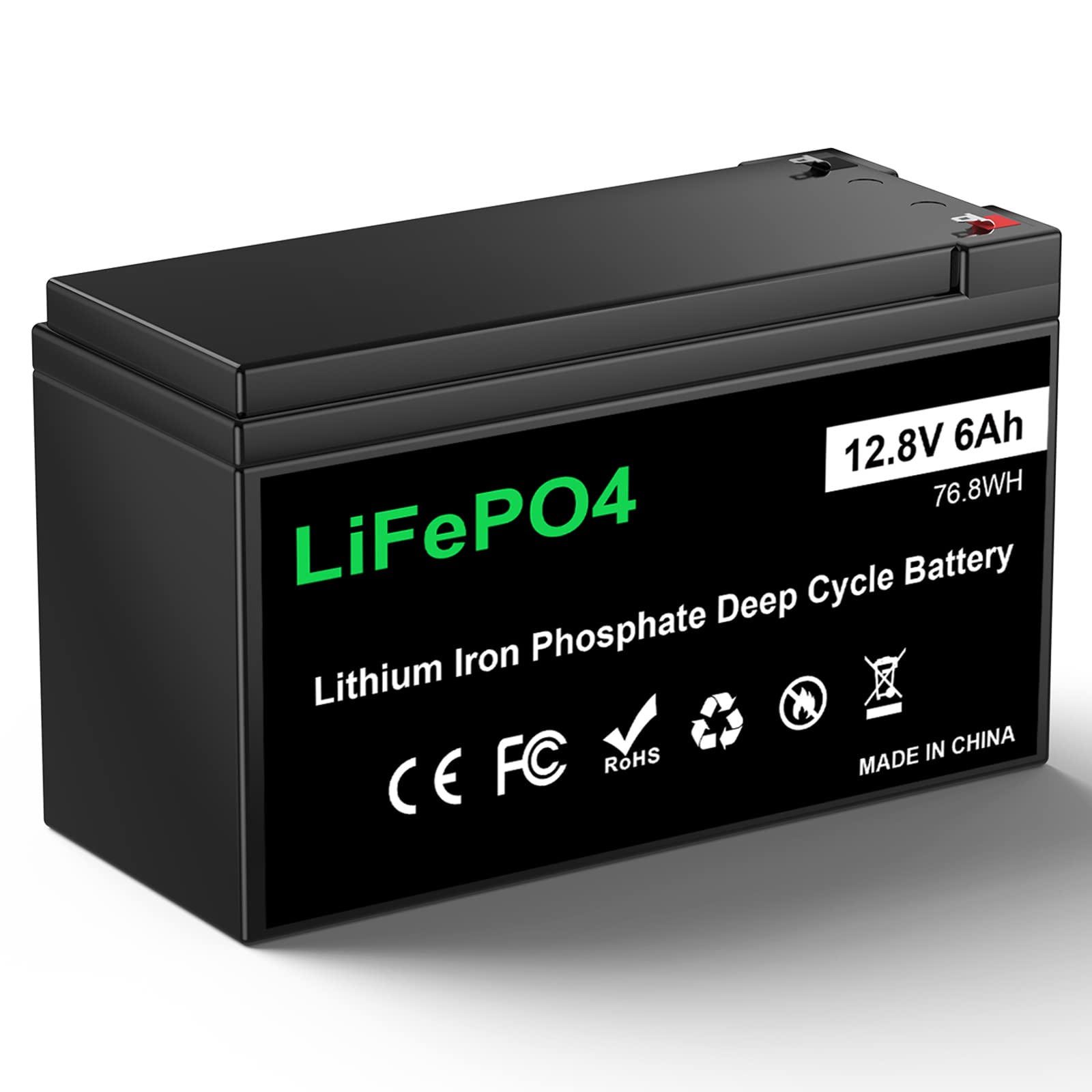Buy JITA 12V 6Ah LiFePo4 Lithium Battery, 2000+ Deep Cycle Battery