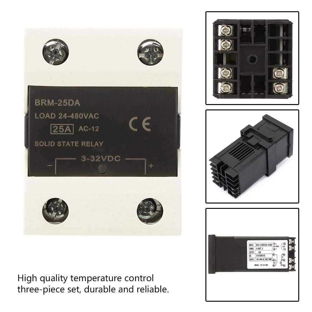 Buy Digital PID temperature controller, 25A SSR solid state relay, M6