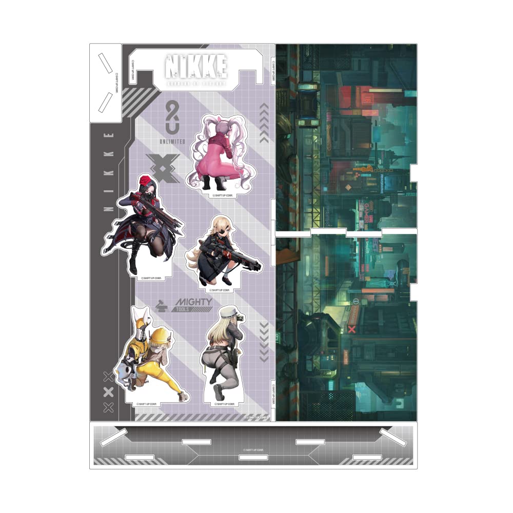 Algernon Products Nikke Diorama Acrylic Force 03, Approx. 9.3 x 12.0 inches (235 x 305 mm), Acrylic